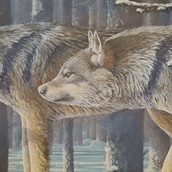 Nieuw wolven schilderij